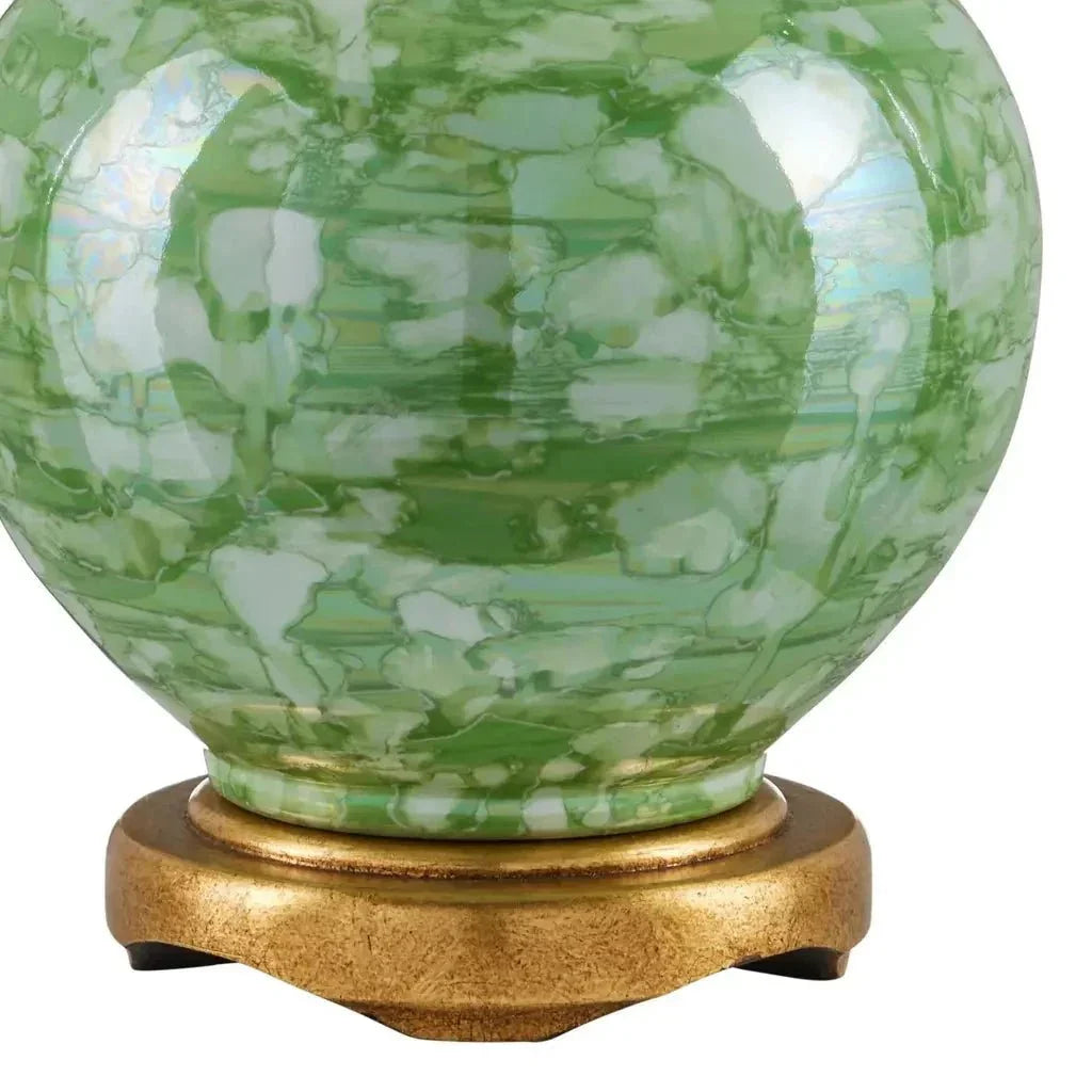 Eau De Nil Green Textured Table Lamp - LOOMLAN - Currey & Co - Table Lamps