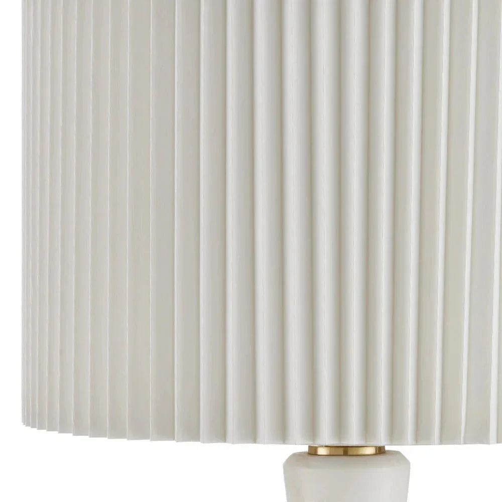 Edelmar White Marble & Crystal Table Lamp - LOOMLAN - Currey & Co - Table Lamps