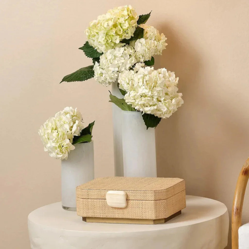 Eden Raffia Decorative Box - LOOMLAN - Jamie Young - Boxes & Bowls
