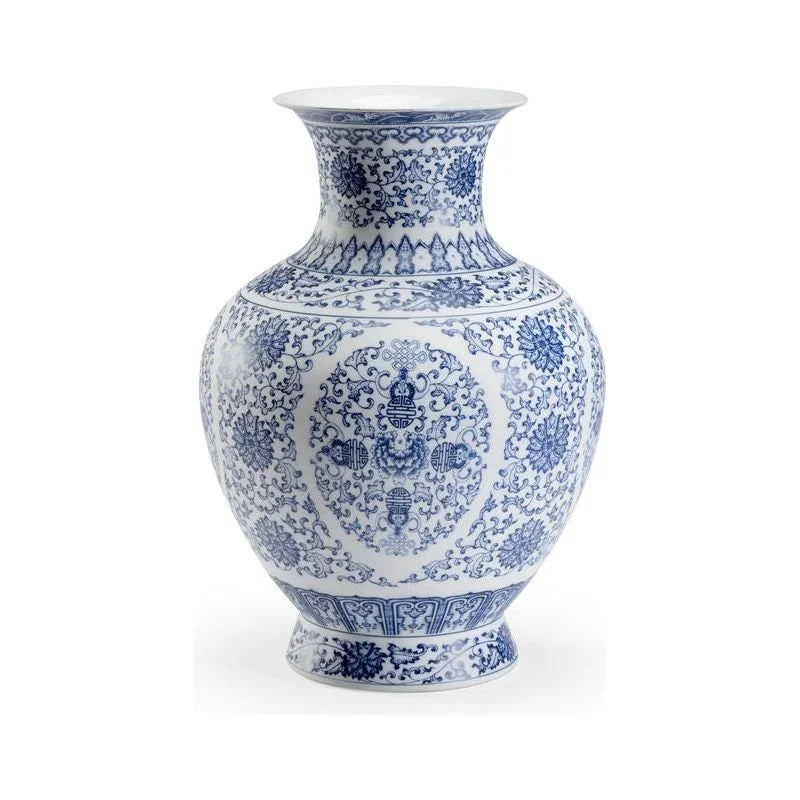 Edo Blue Ceramic Urn - LOOMLAN - Chelsea House - Vases & Jars