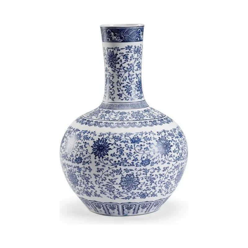 Edo Blue Ceramic Vase - LOOMLAN - Chelsea House - Vases & Jars