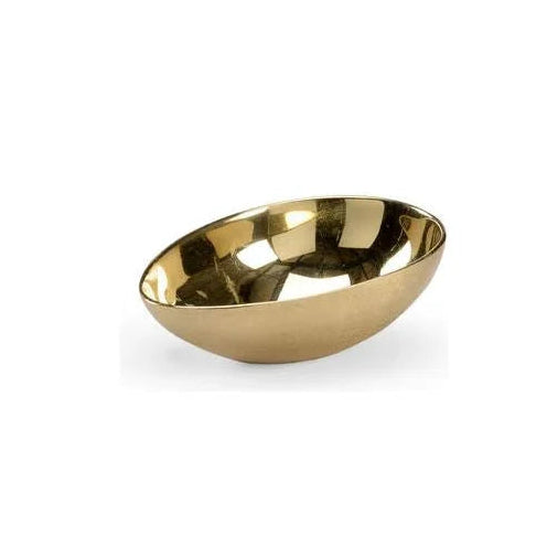 Egg Shaped Metalic Gold Bowl - LOOMLAN - Chelsea House - Boxes & Bowls