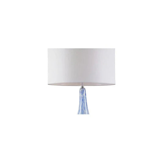Elio Blue Glass White Shade Acrylic Base Table Lamp - LOOMLAN - Chelsea House - Table Lamps