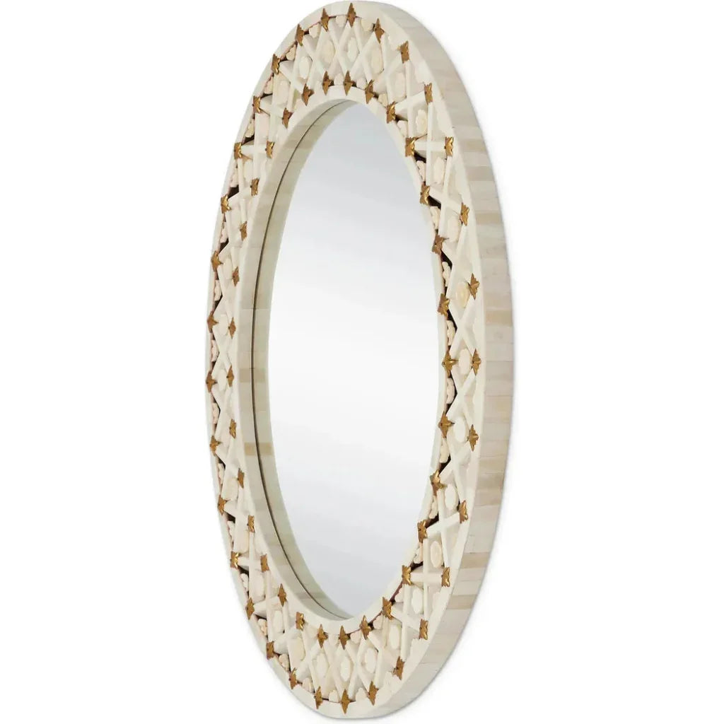 Ellaria Round Mirror - LOOMLAN - Currey & Co - Wall Mirrors