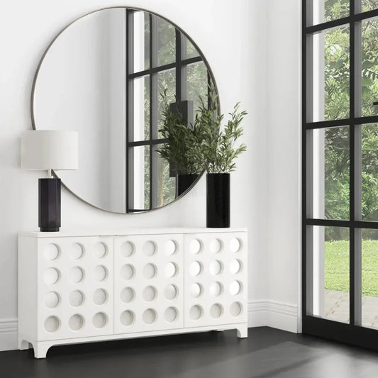 Eltham Metal Silver Wall Mirror - LOOMLAN - Bassett Mirror - Wall Mirrors