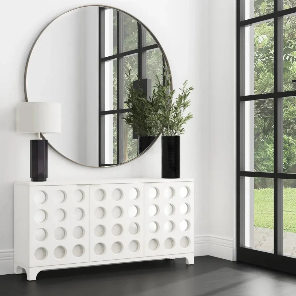 Bassett Mirror Eltham Metal Silver Wall Mirror