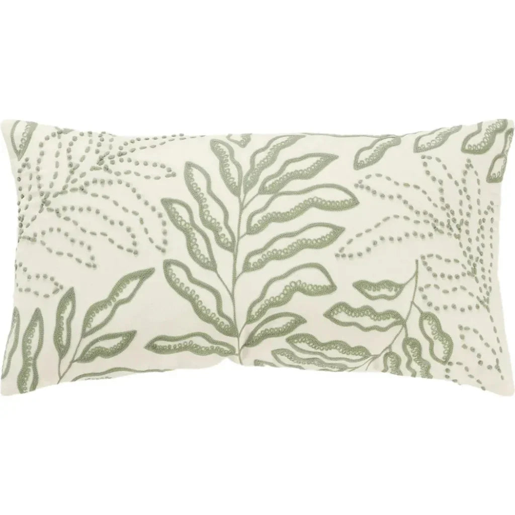 LOOMLAN Embroidered Long Lumbar Pillows For Bed