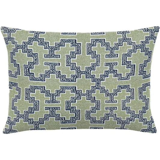 Emerald Sea Prodigy Gemstone Outdoor Pillow-Outdoor Pillows-Earnest Collection-20"x13" Lumbar-LOOMLAN