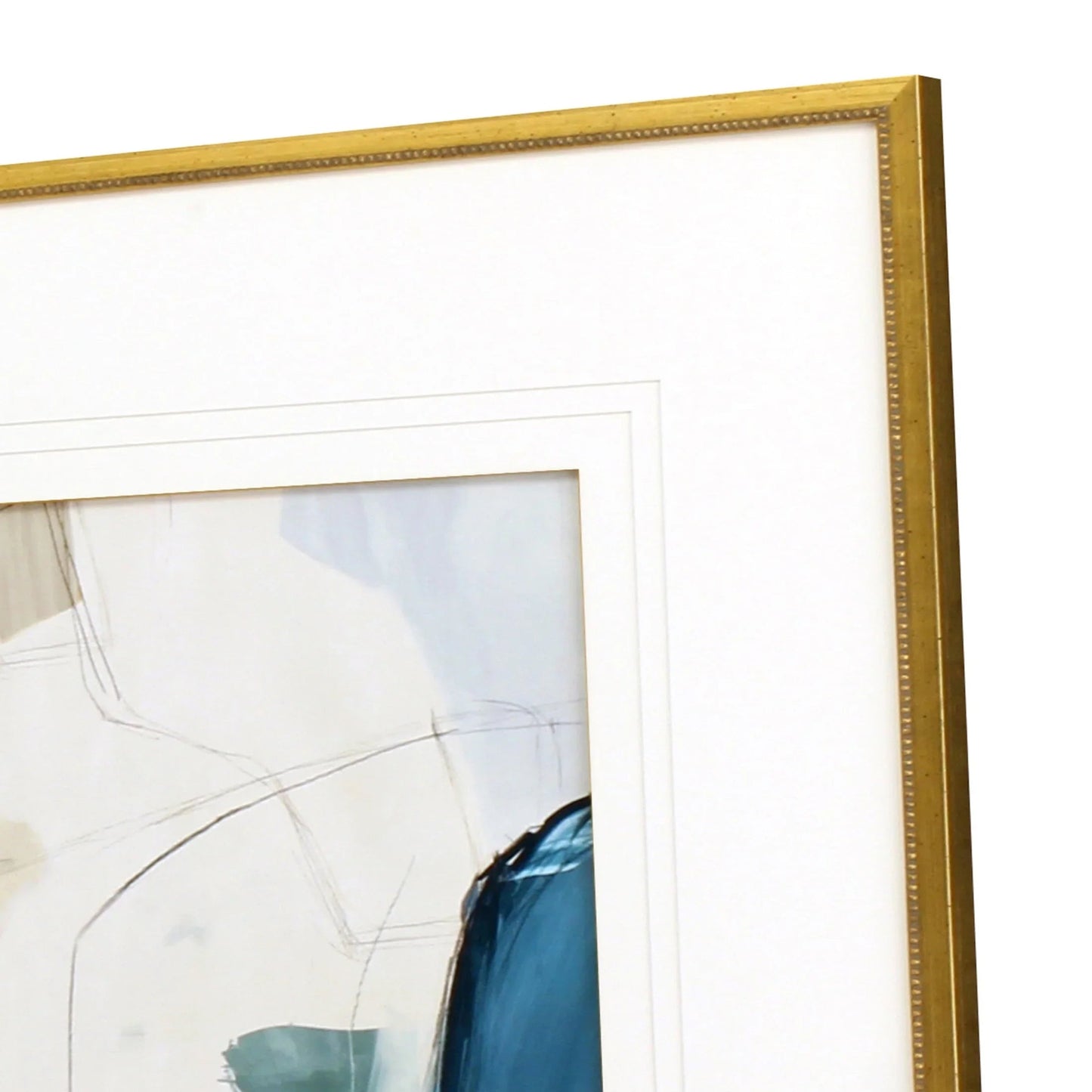 Emerging Wood Frame Blue Canvas Art 2PC