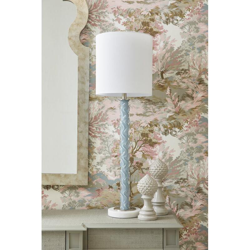 Emily Grey Marble Three - Dimensional Pattern Table Lamp - LOOMLAN - Chelsea House - Table Lamps