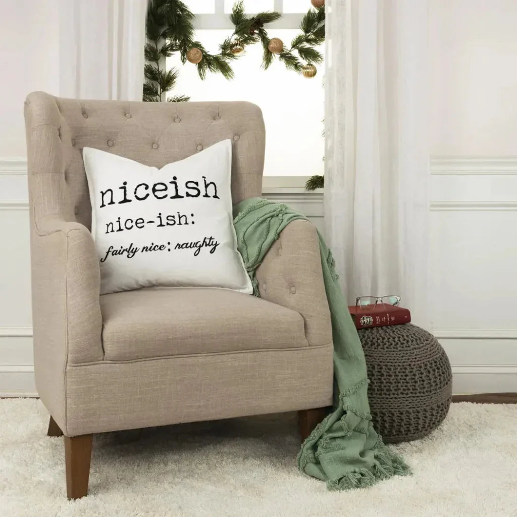 Emma White Throw Pillow With Down Insert - LOOMLAN - LOOMLAN - Throw Pillows