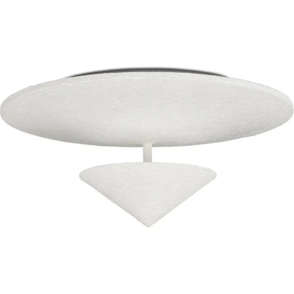 Empyrean Iron White Flush Mount-Flush Mounts-Currey & Co-LOOMLAN