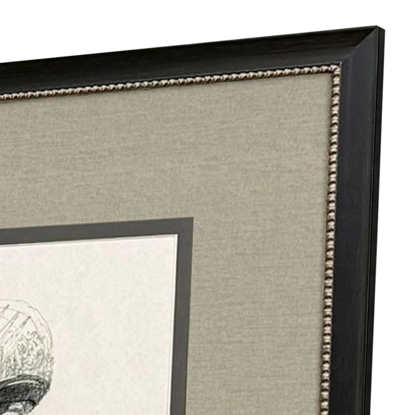 English Rider Wood Frame Gray Canvas Art 2PC