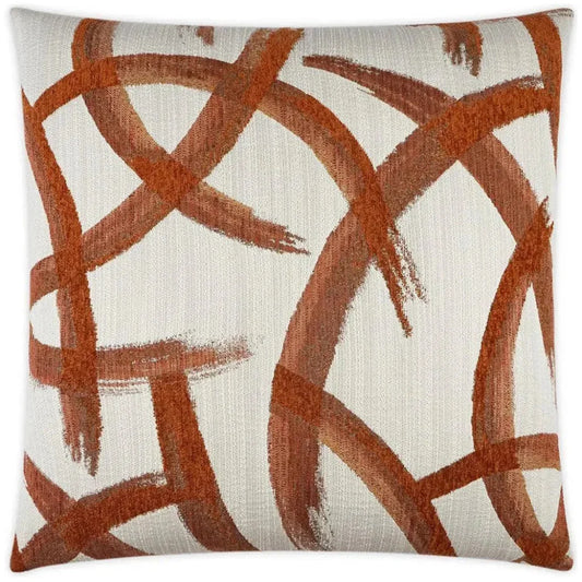 Enso Copper Abstract Large Throw Pillow Insert - LOOMLAN - D.V. Kap - Throw Pillows