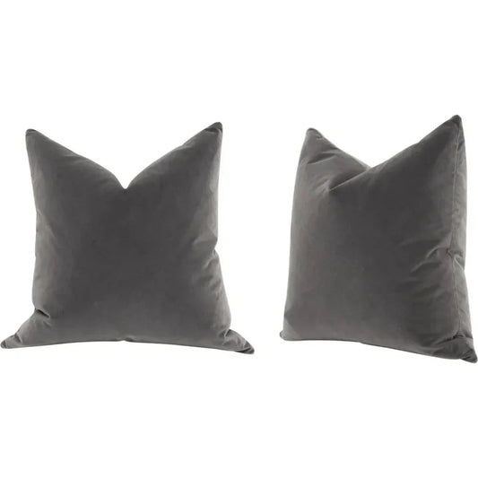 Essential Dove Velvet Throw Pillow Insert - 2PC - LOOMLAN - Essentials For Living - Throw Pillows