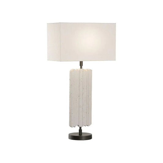 Excalibur White And Brown Accent Lighting Table Lamp - LOOMLAN - Wildwood - Table Lamps