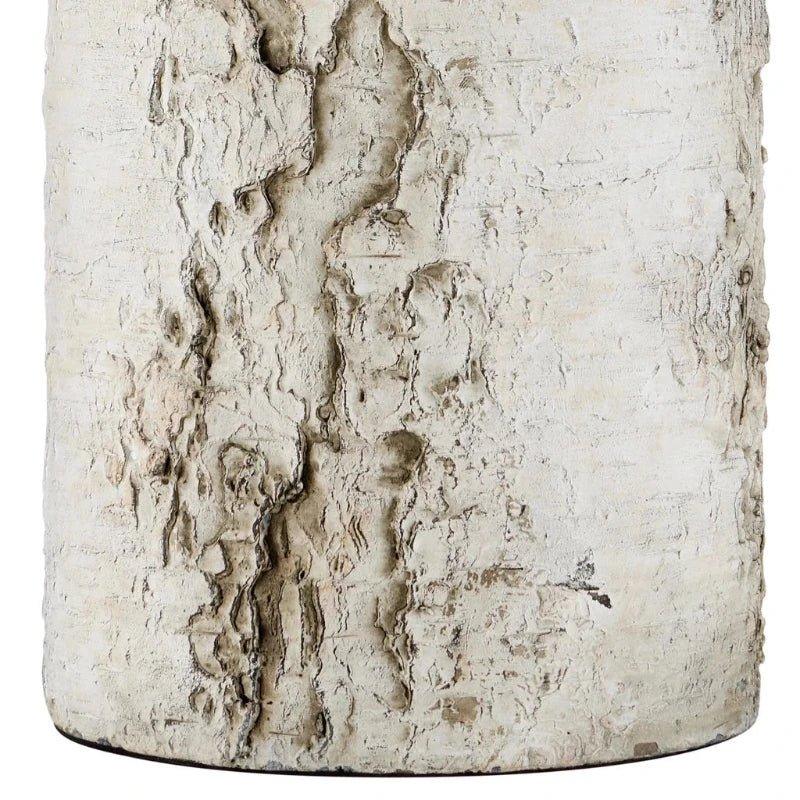 Faux Birch Rustic Cement Design Table Lamp - LOOMLAN - Currey & Co - Table Lamps