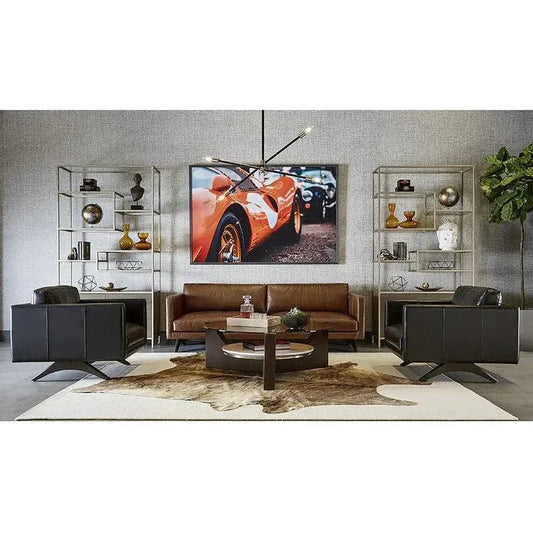 Ferrari Wall Art - Charcoal - 72" x 48"-Framed Wall Art-SUNPAN-LOOMLAN