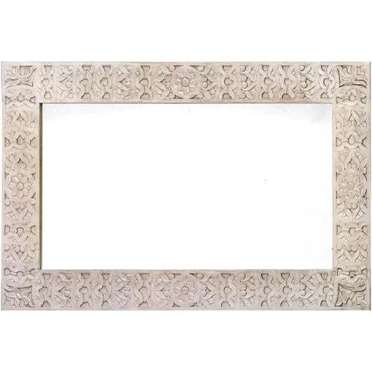 Carved Lace Palladino Solid Wood Wall Mirror - LOOMLAN - LOOMLAN - Wall Mirrors