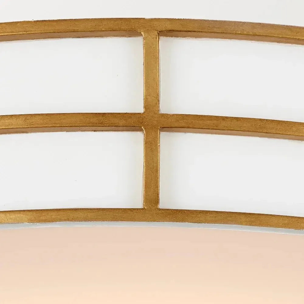 Fielding White Flush Mount-Flush Mounts-Currey & Co-LOOMLAN