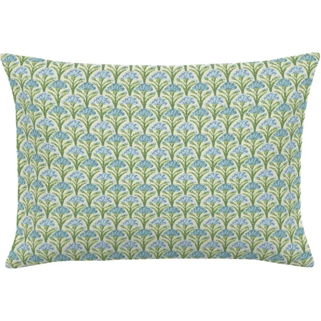 Flora Scallop Spring Handmade Outdoor Pillow-Outdoor Pillows-Earnest Collection-20"x13" Lumbar-LOOMLAN