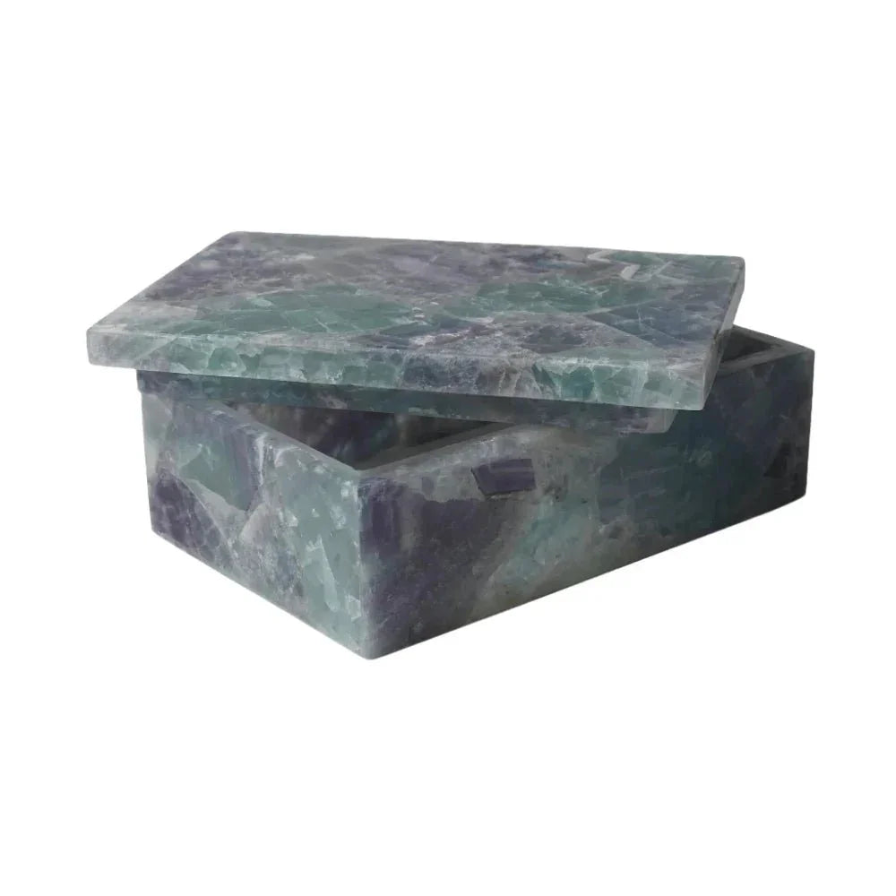 Fluorite Stone Box - LOOMLAN - Currey & Co - Boxes & Bowls