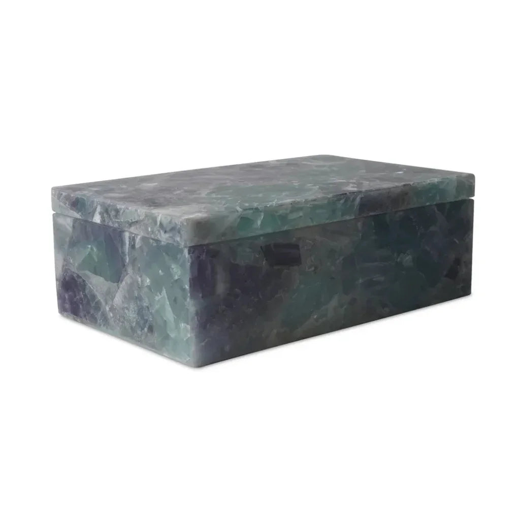 Fluorite Stone Box - LOOMLAN - Currey & Co - Boxes & Bowls