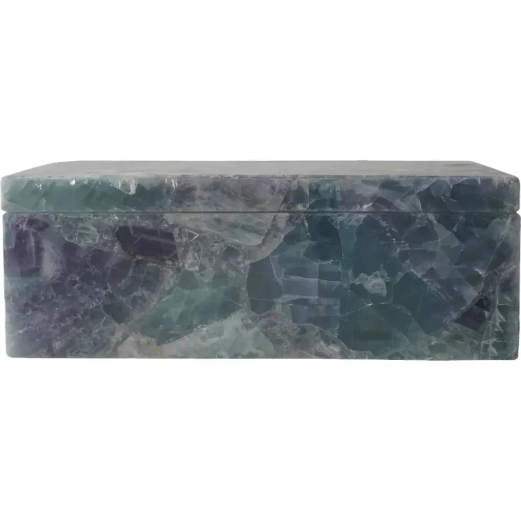 Fluorite Stone Box - LOOMLAN - Currey & Co - Boxes & Bowls