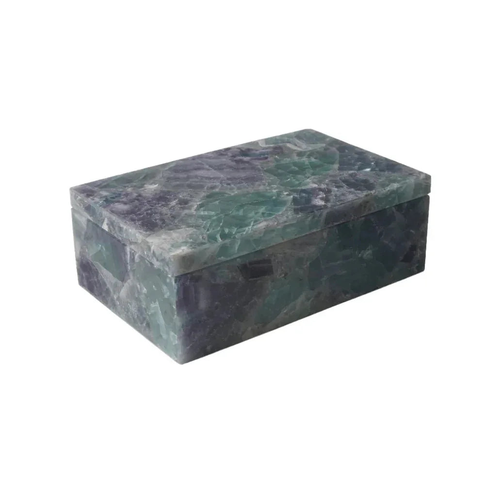 Fluorite Stone Box - LOOMLAN - Currey & Co - Boxes & Bowls