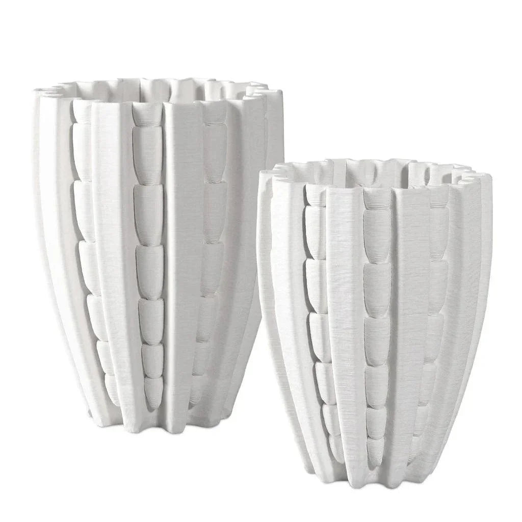 Fluted Medium Vase - LOOMLAN - Currey & Co - Vases & Jars