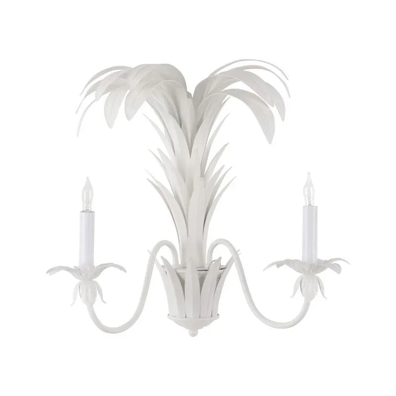 Fontana 2 Arm White Wall Sconce - LOOMLAN - Wildwood - Wall Sconces