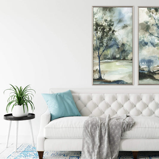 Forest Grove Grey Canvas Art