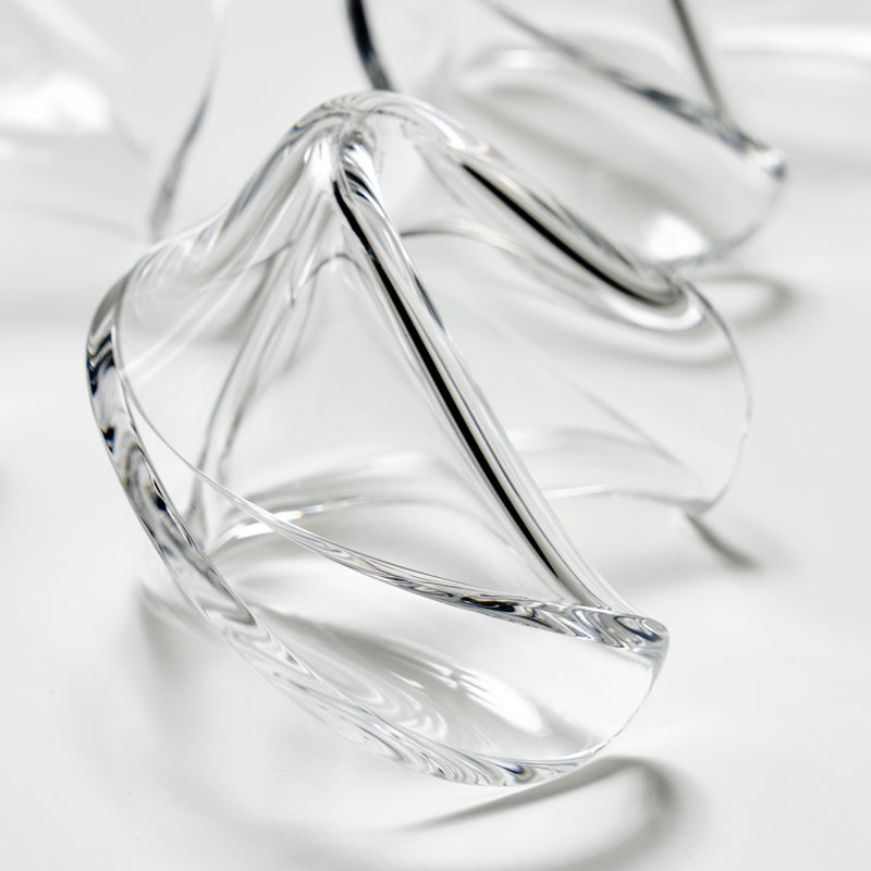 Fortune Cookie Clear Acrylic Sculpture 3PC