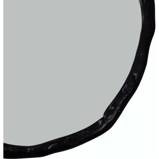 Foundry Large Black Decorative Wall Mirror Round - LOOMLAN - Moe's Home - Wall Mirrors