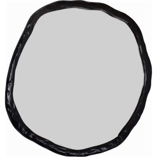 Foundry Large Black Decorative Wall Mirror Round - LOOMLAN - Moe's Home - Wall Mirrors