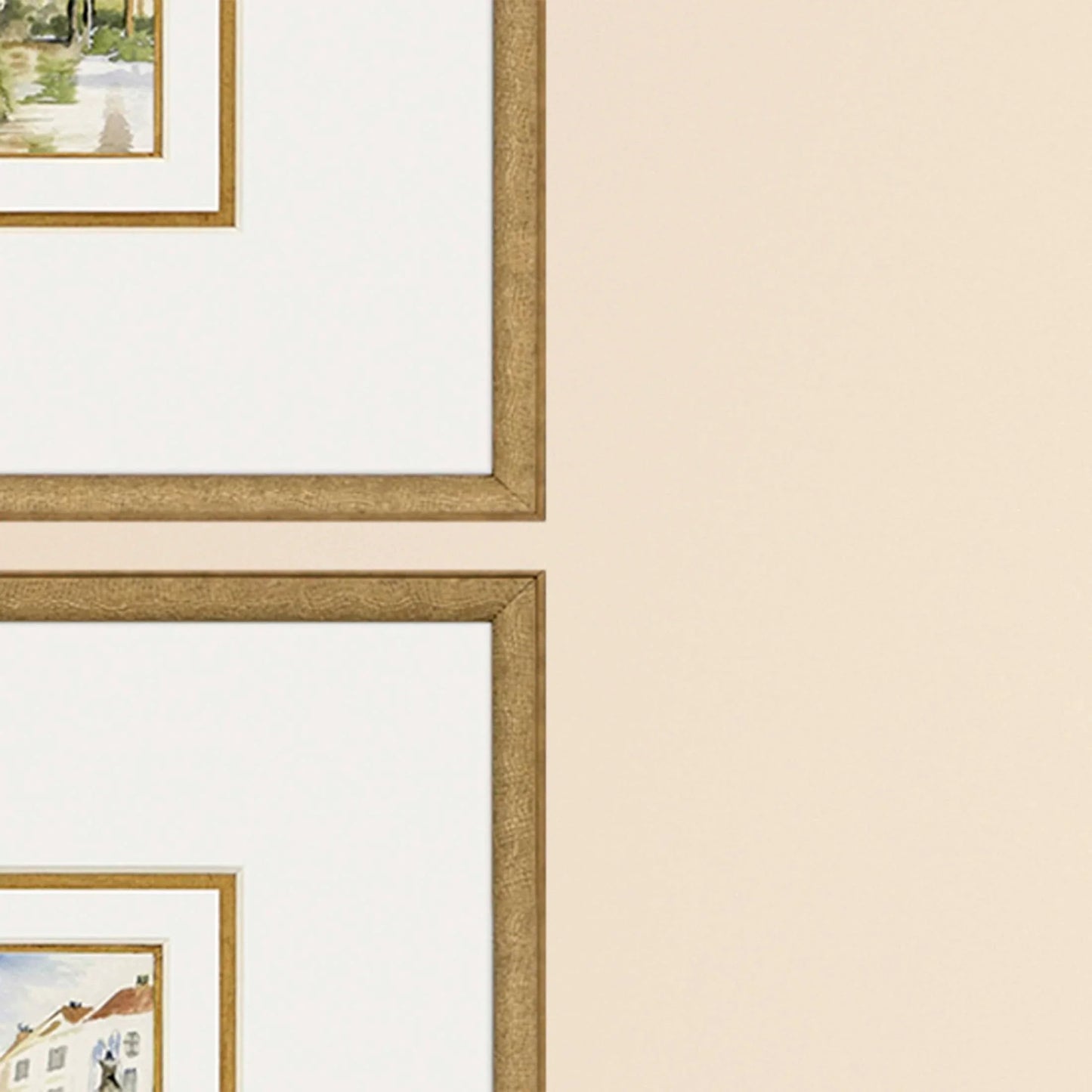 Fountains II Wood Frame Multi Canvas Art 4PC