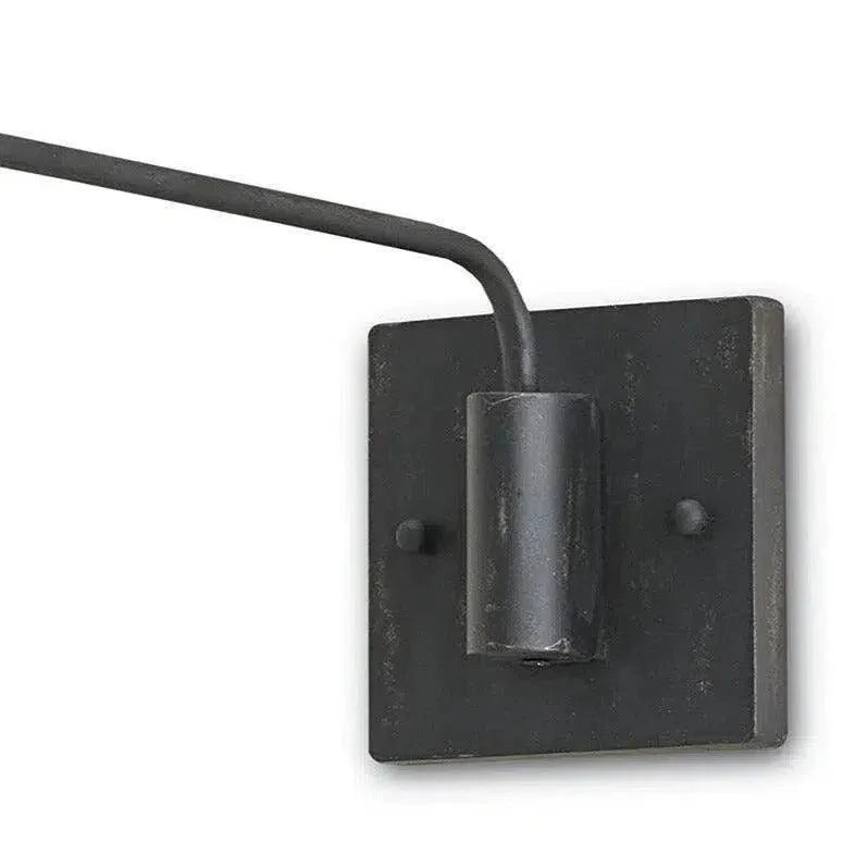 French Black Gold Leaf Serpa Single Wall Sconce - LOOMLAN - Currey & Co - Wall Sconces