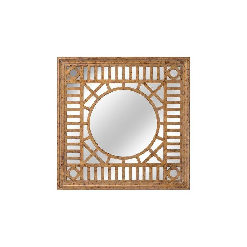 Fret Fretwork Framed Wall Mirror - LOOMLAN - Chelsea House - Wall Mirrors