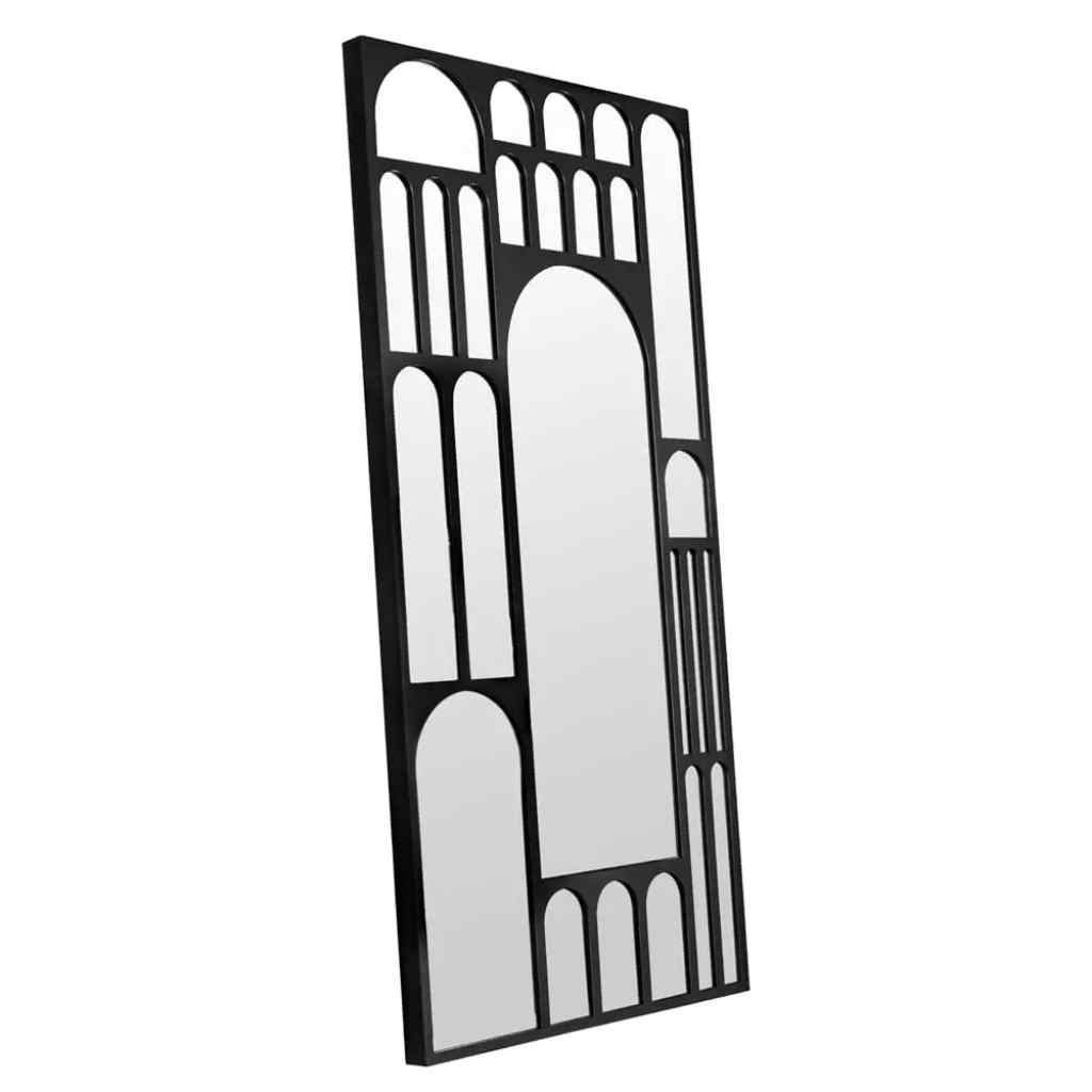 Doorway Black Steel Frame Floor Mirror