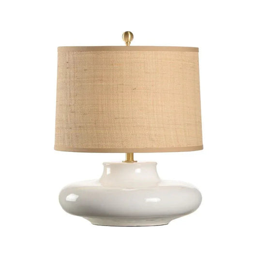 Gainsboro White Ceramic Base Table Lamp - LOOMLAN - Chelsea House - Table Lamps