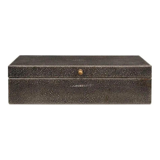Gastsburg Leather Antique Grey Shagreen Box 2PC -- view 2