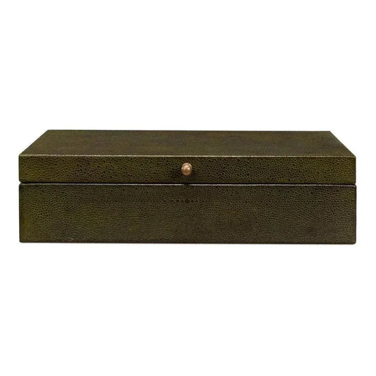 Gastsburg Leather & Paper Liner Green Shagreen Box 2PC -- view 2