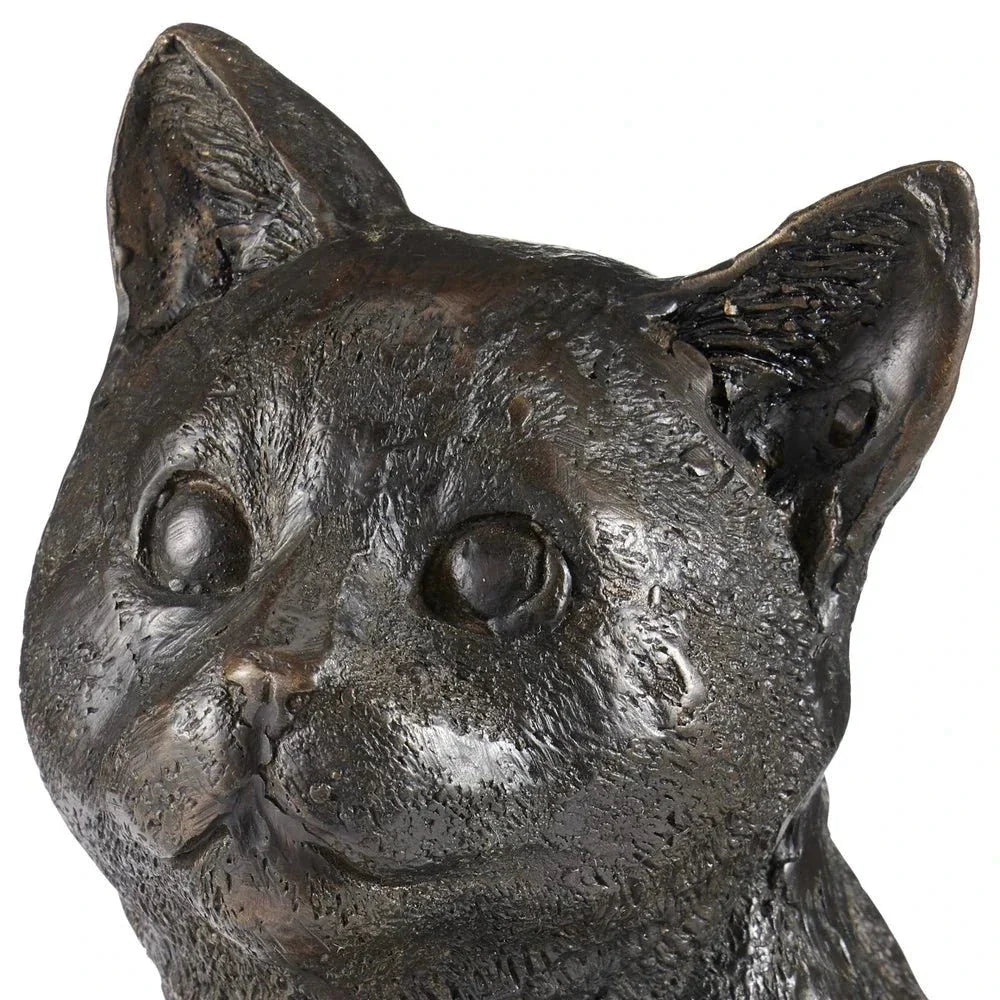 Gatto Bronze Gold Polished Sculpture - LOOMLAN - Currey & Co - Statues & Sculptures