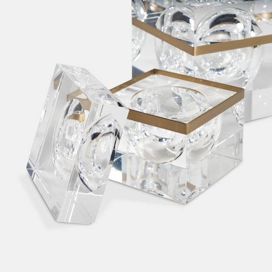 Luho Design House Gemma Clear Acrylic Box 2PC