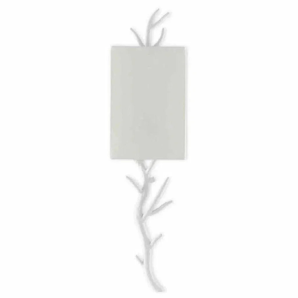 Gesso White Baneberry Wall Sconce Right - LOOMLAN - Currey & Co - Wall Sconces