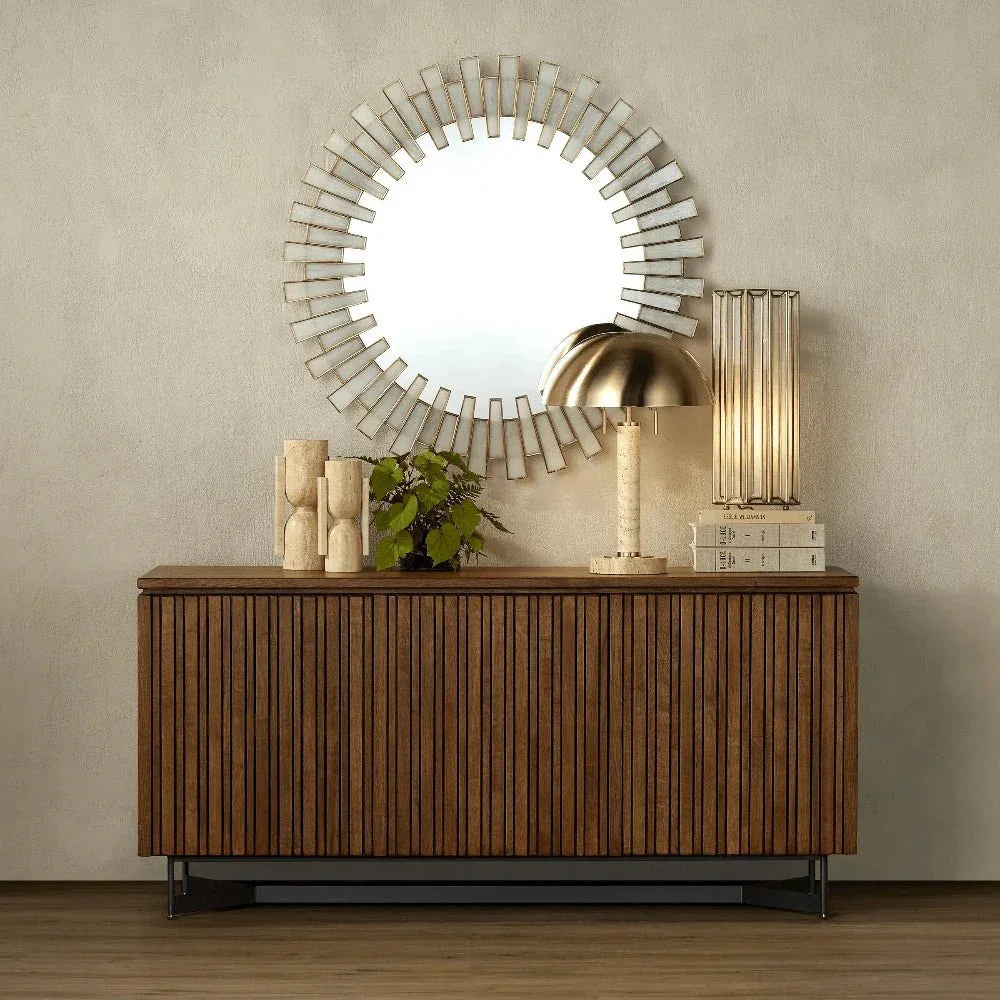 Glasdele Round Mirror - LOOMLAN - Currey & Co - Wall Mirrors