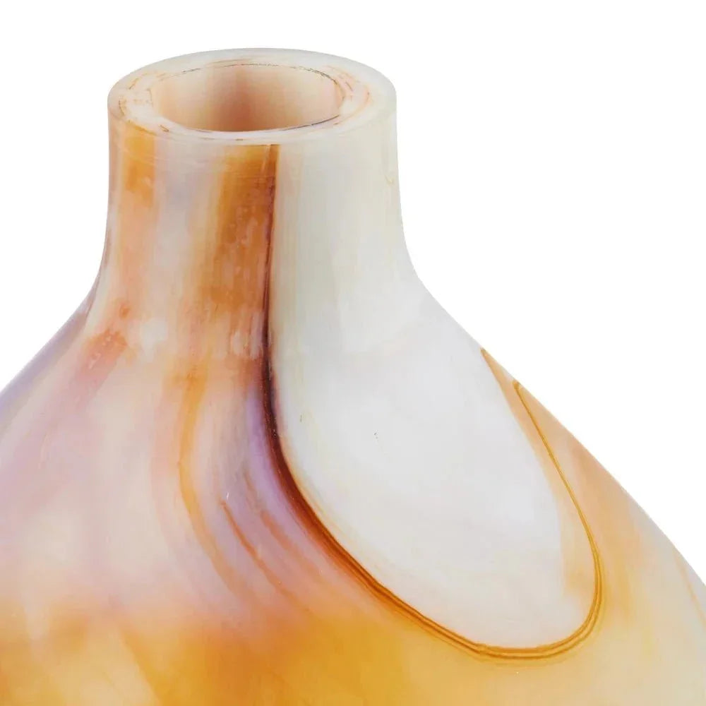 Glass Gobi Onyx Jasper Finish Vases 2PC - LOOMLAN - Currey & Co - Vases & Jars