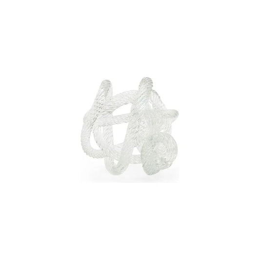 Glass Love Knot Clear Sculpture Sculpture - LOOMLAN - Chelsea House - Statues & Sculptures