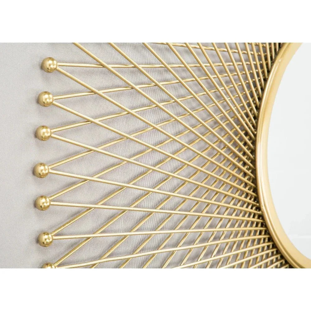 Glow Round Mirror Gold - LOOMLAN - Zuo Modern - Wall Mirrors