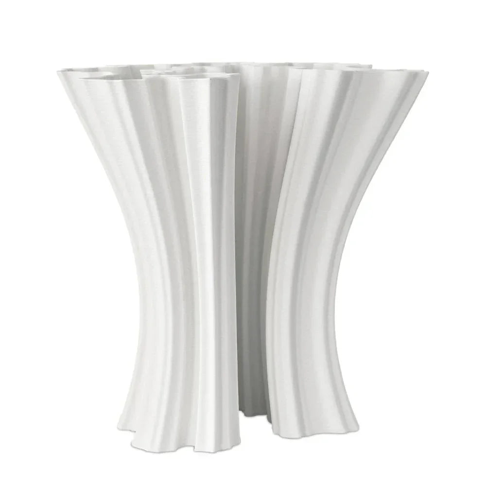 Godet Modern Design White Porcelain Vase - LOOMLAN - Currey & Co - Vases & Jars